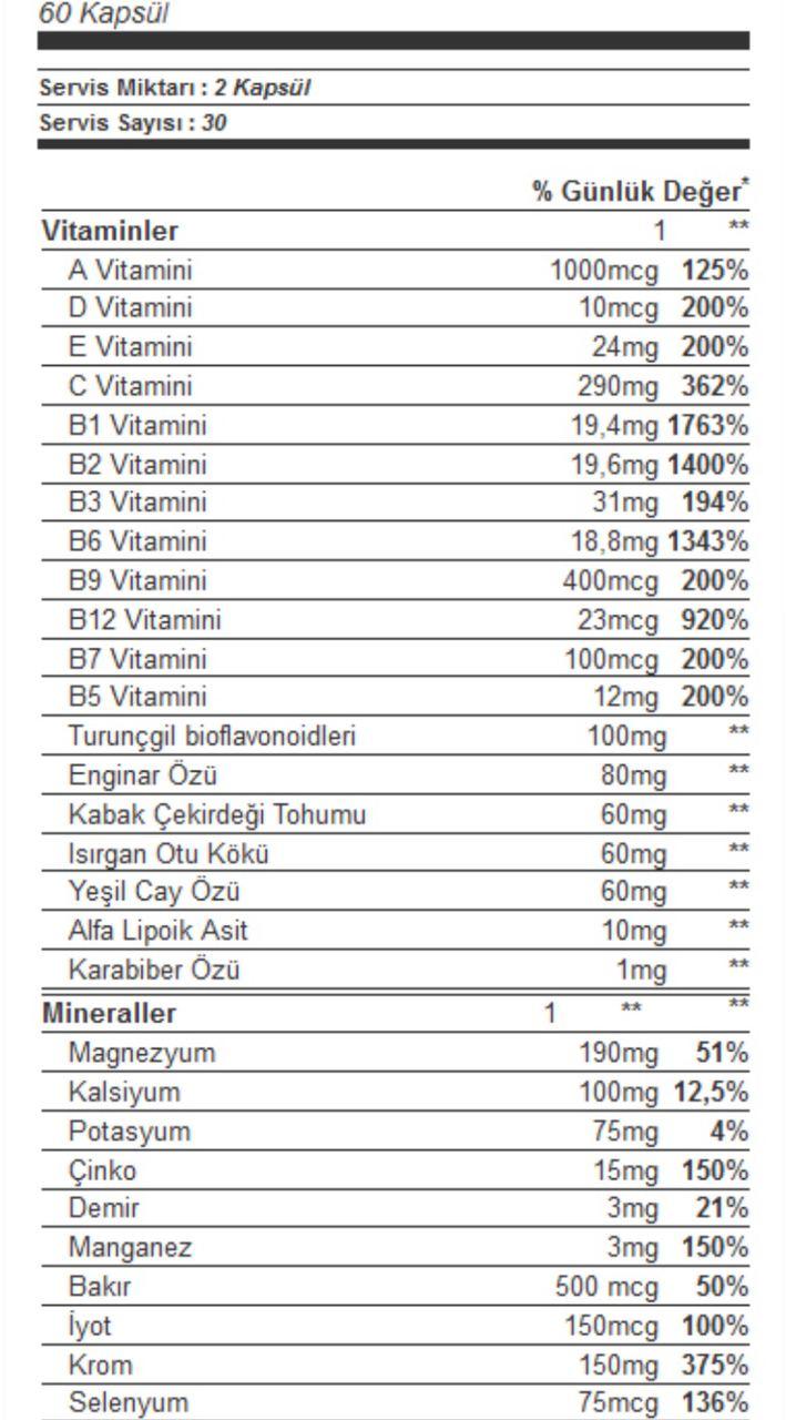 Olimp Vitamin Mineral Multiple Sport 60 Kapsül
